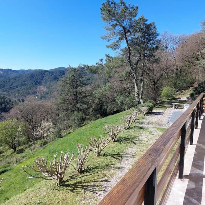 Chalet 14 Pers Avec Vue Panoramique Et Piscine Chauffee Genolhac Exterior foto