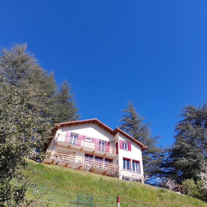 Chalet 14 Pers Avec Vue Panoramique Et Piscine Chauffee Genolhac Exterior foto