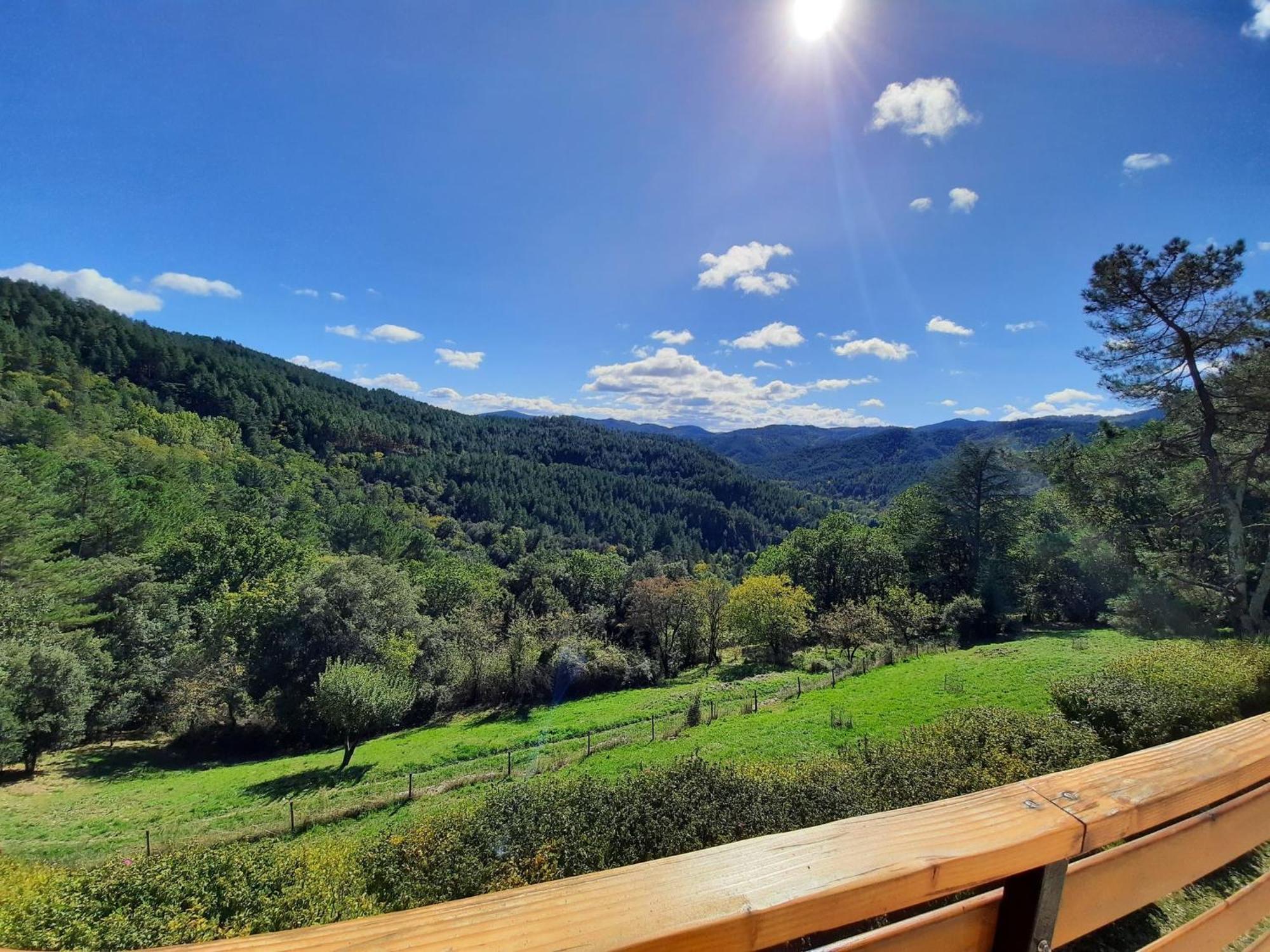 Chalet 14 Pers Avec Vue Panoramique Et Piscine Chauffee Genolhac Exterior foto