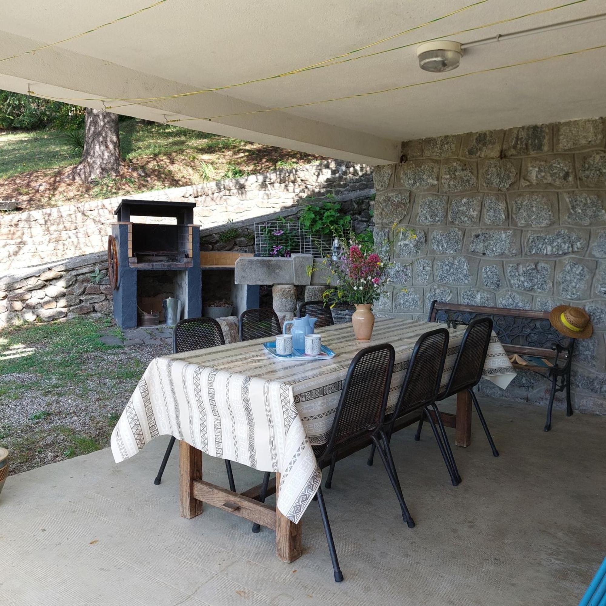 Chalet 14 Pers Avec Vue Panoramique Et Piscine Chauffee Genolhac Exterior foto