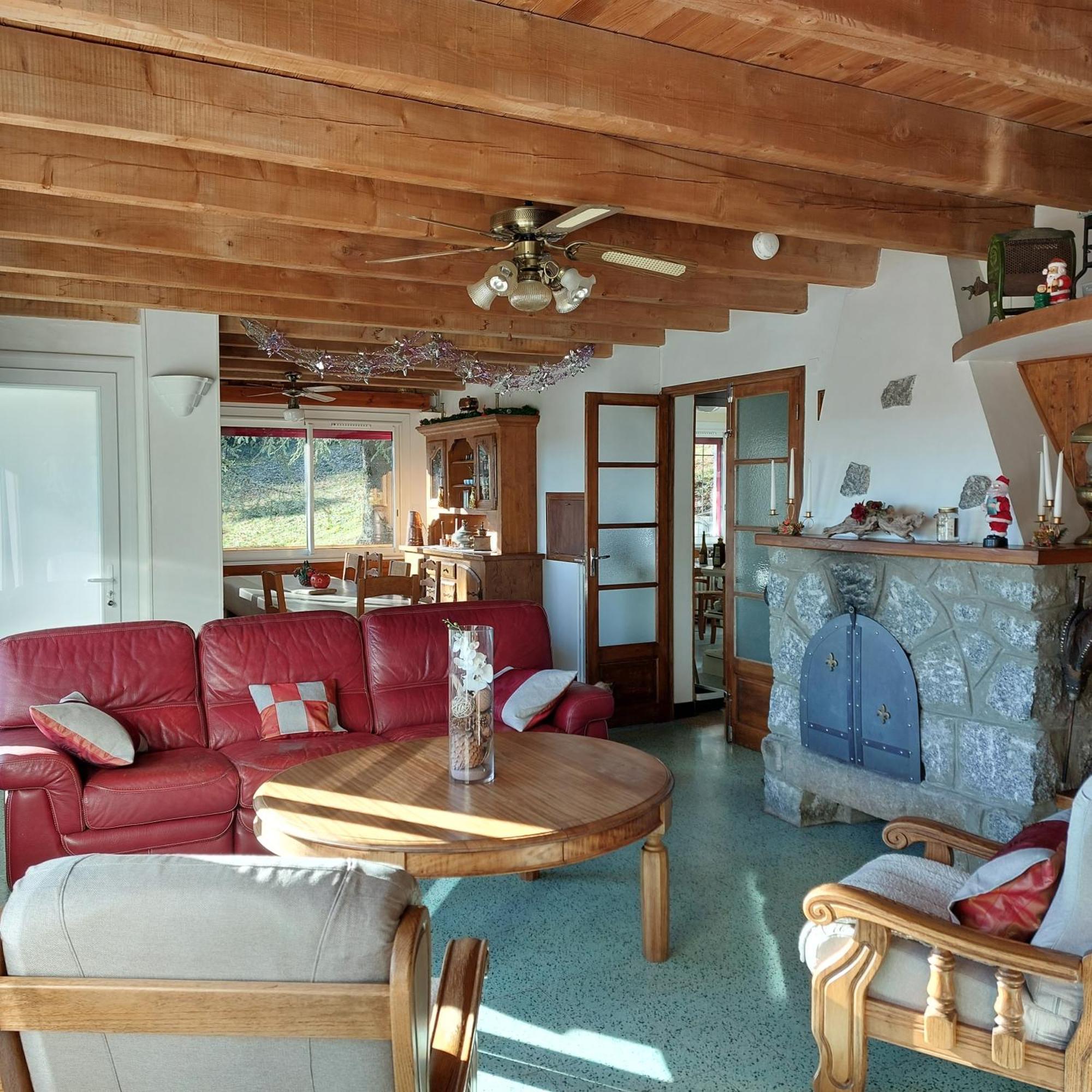 Chalet 14 Pers Avec Vue Panoramique Et Piscine Chauffee Genolhac Exterior foto